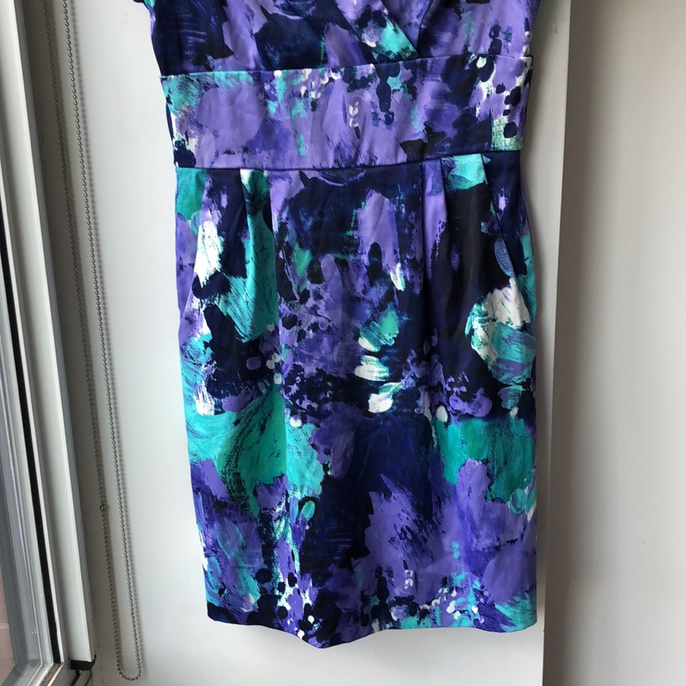 Rabbit Rabbit Rabbit Abstract Floral Fitted Waist Cocktail Dress! - Picture 3 of 10